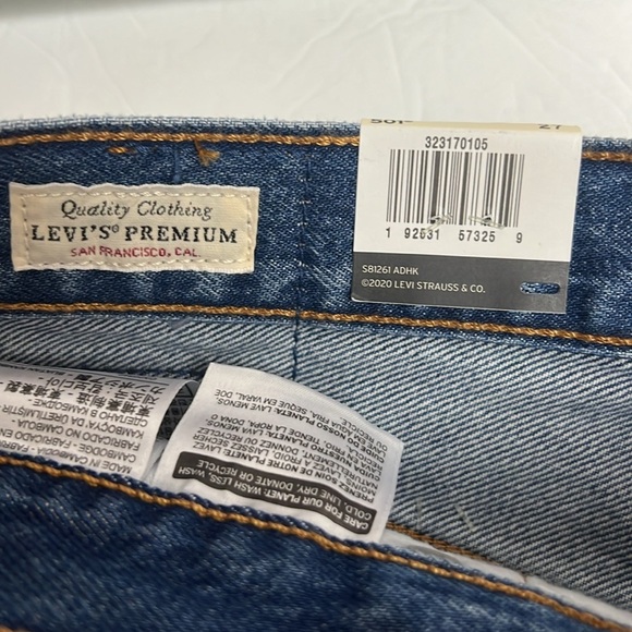NWT Levi's 501 Women's Blue Denim Shorts Mid Rise Size 27 - Picture 4 of 8
